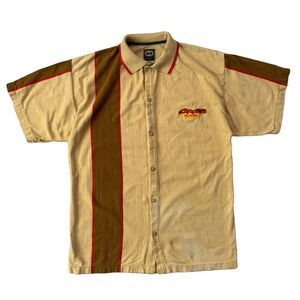 Vintage 90s Cross Colours Jersey Button Shirt Over Size Hip Hop Streetwear LA